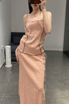 BASERANGE short wrap skirt SKSKW-LC-SP24 light pink (SKSKW1)